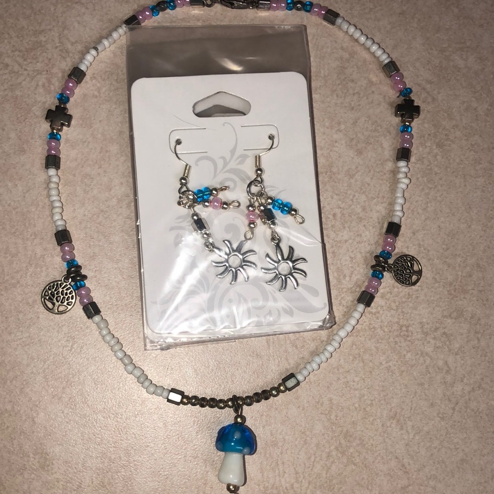 Hand crafted Necklace and earring set